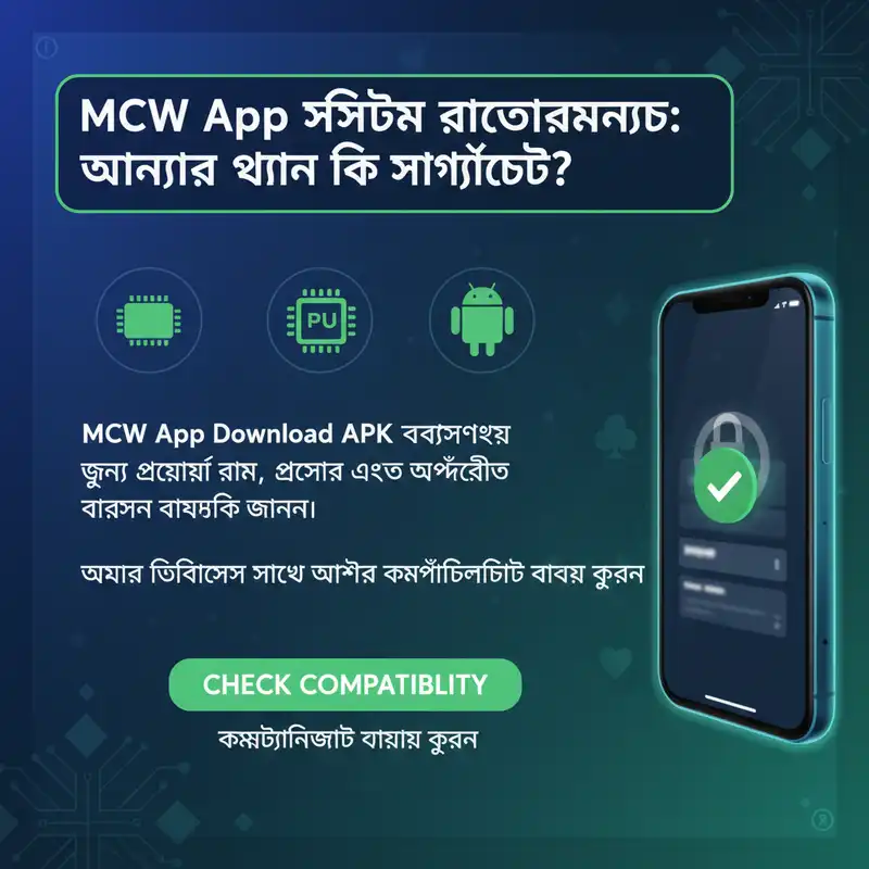 MCW App সিস্টেম রিকোয়ারমেন্টস এবং কম্প্যাটিবিলিটি গাইড